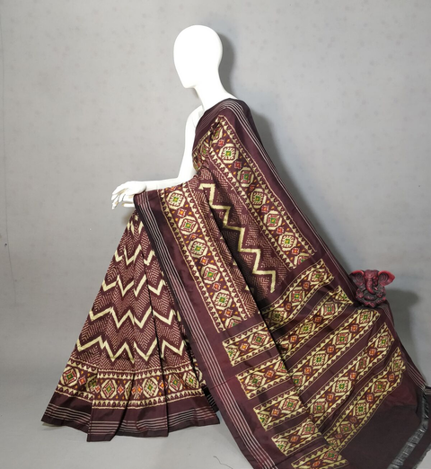 PGMRIDSS4S24BXDC05- Ikat silk saree