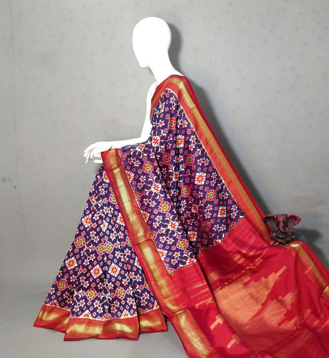 PGMRIDSS4D03EDDC06- Ikat silk saree