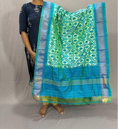 PSSIISDP4D18ECCD21- Ikat silk dupatta