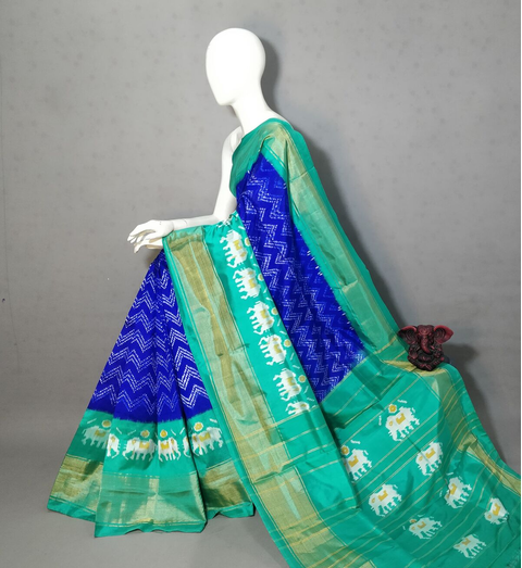 PGMRIDSS4S17TFCD14- Ikat silk saree