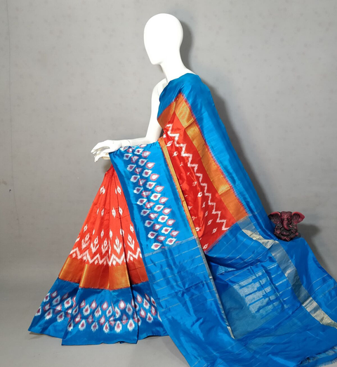 PGMRIDSS4S17TFCD17- Ikat silk saree