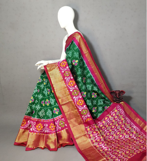 PGMRIDSS4S21BBCC10- Ikat silk saree