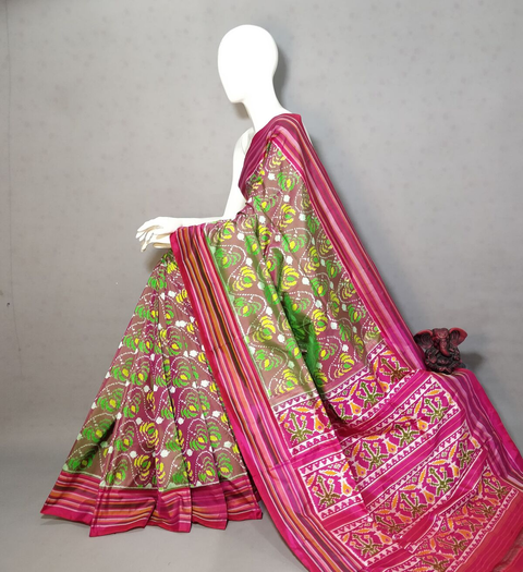 PGMRIDSS4S20NICD12- Ikat silk saree