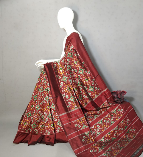 PGMRKBRS4S21BICD27- Ikat silk saree