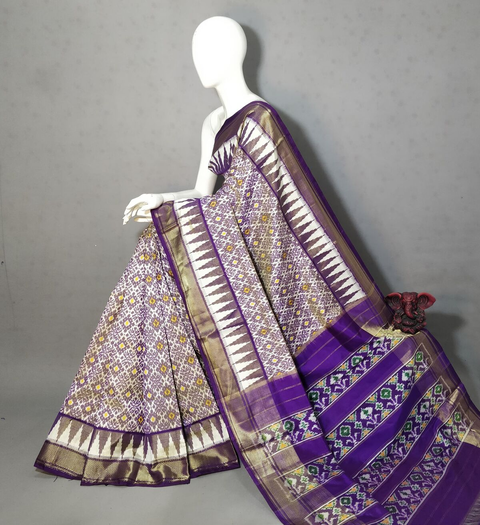 PGMRIDSS4S27BBDC05- Ikat silk saree