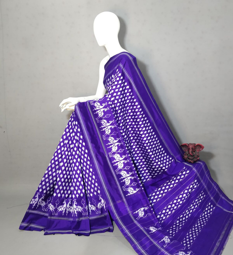 PGMRIDSS4S17TFCD07- Ikat silk saree