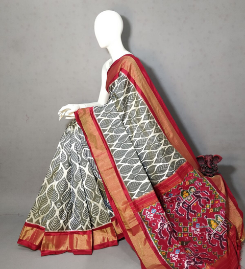 PGMRIDSS4S27BBDC12- Ikat silk saree