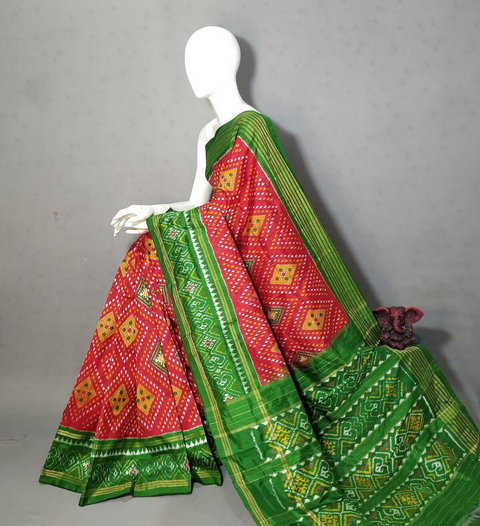 PGMRIDSS4S28BICD28- Ikat silk saree