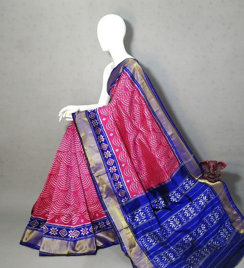 PGMRIDSS4S24BXDC35- Ikat silk saree