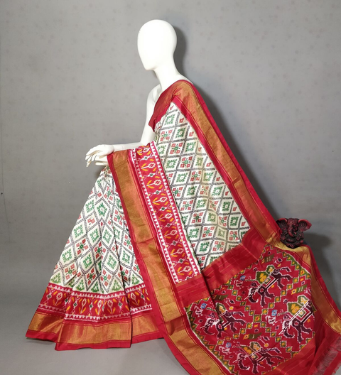 PGMRIDSS4S24BXDC03- Ikat silk saree