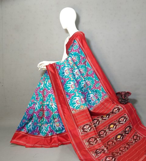 PGMRIDSS4V05NIDC15- Ikat silk saree