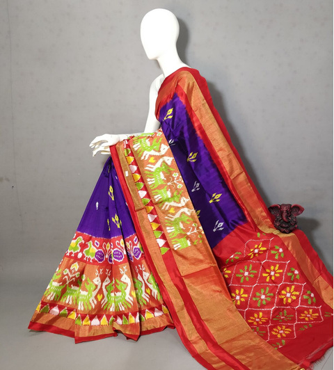 PGMRIDSS4S17TFCD02- Ikat silk saree