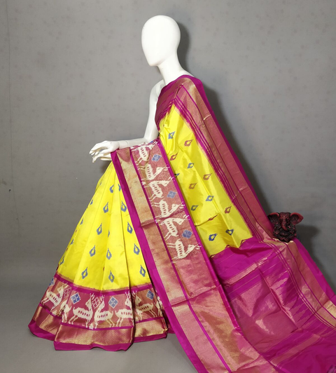 PGMRIDSS4S17TFCD26- Ikat silk saree