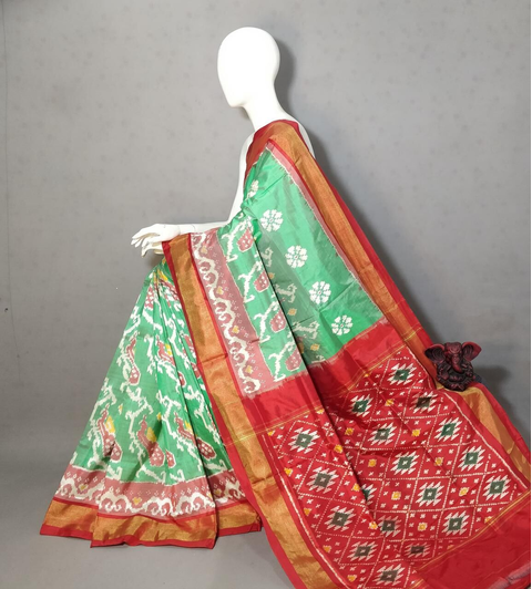 PGMRIDSS4O01BICC09- Ikat silk saree