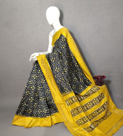 PGMRIDSS4V05BICC31- Ikat silk saree