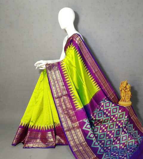 PRKSIDSS4D10NDDC03- Ikat silk saree