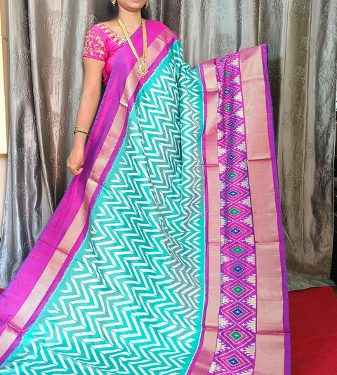 PGMRIDSS4S29BBDC41- Ikat silk saree