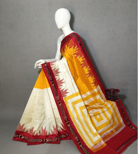 PGMRIDSS4O08BBCD03- Ikat silk saree