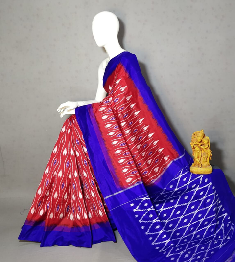 PRKSILWS4S24SZDC31- light weight Ikat silk saree