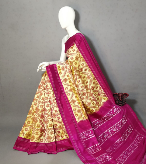 PGMRIDSS4S28BICD09- Ikat silk saree