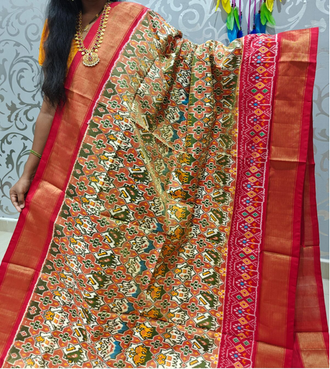 PSVHIDSS4V12BTCD02- Ikat silk saree