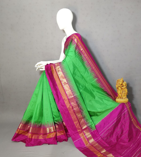 PRKSILWS4V14XZDC18- light weight Ikat silk saree