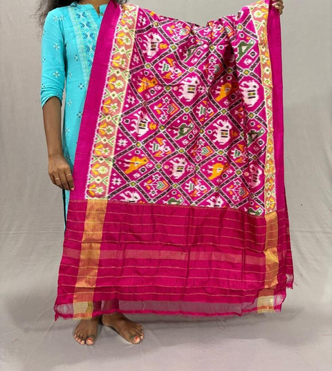 PSSIISDP4V13EECD03- Ikat silk dupatta