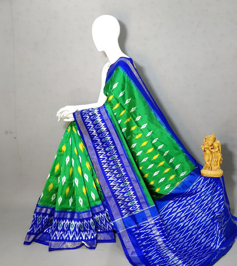 PRKSILWS4V27XEDC06- light weight Ikat silk saree