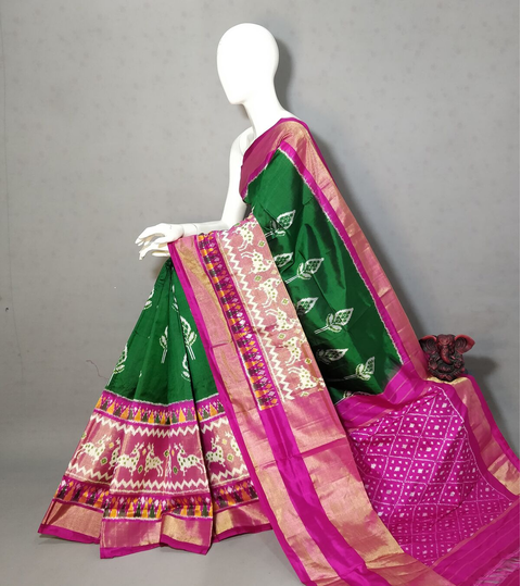 PGMRIDSS4S17TFCD28- Ikat silk saree