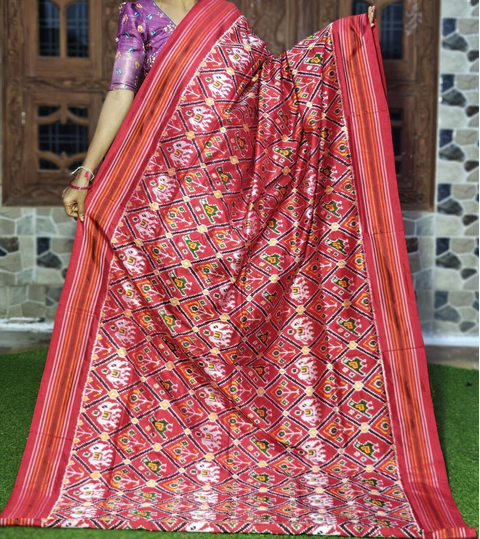 PGMRIDSS5J10NICD02- Ikat silk saree