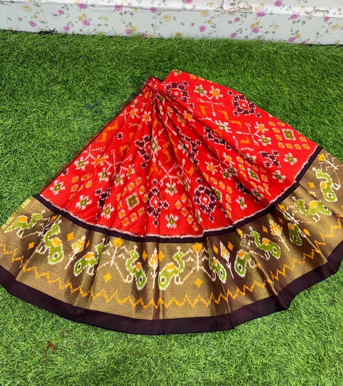 PSDHZSLG4V13ITDC40- Zero size Ikat silk lehenga