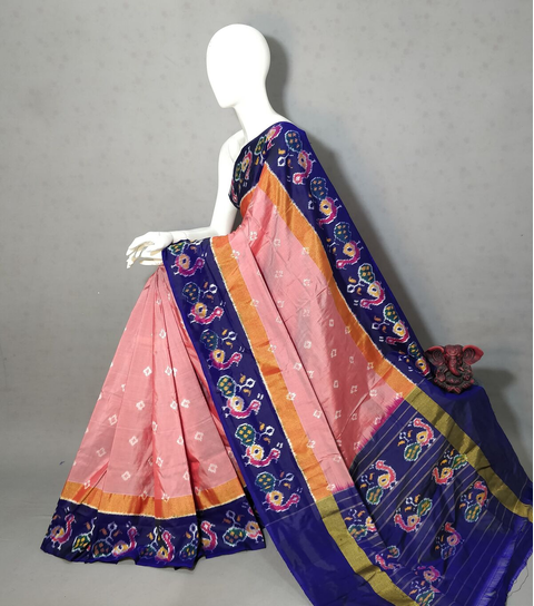 PGMRIDSS4O08BICC35- Ikat silk saree