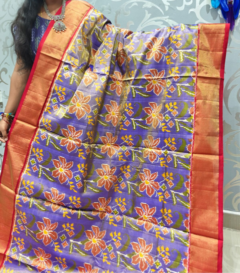 PSPHFTHS4D04CSCD05- Full tissue Ikat silk saree