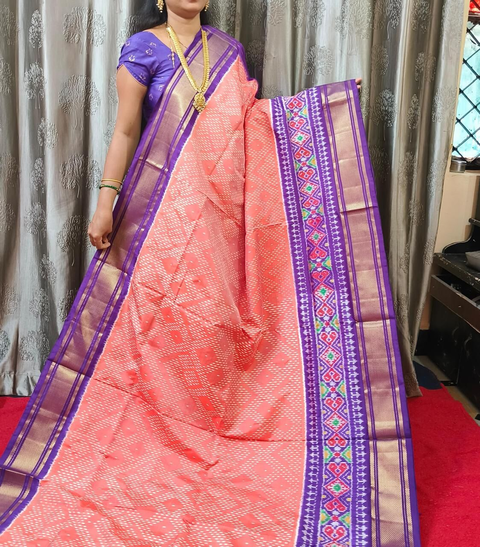 PGMRIDSS4O27BBCC33- Ikat silk saree