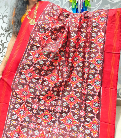 PSVHIDSS4V12BTCD05- Ikat silk saree