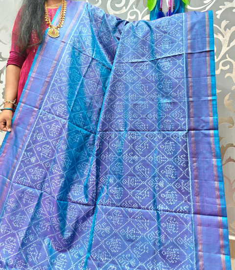 PSPHIDSS5J08BTDD08- Ikat silk saree