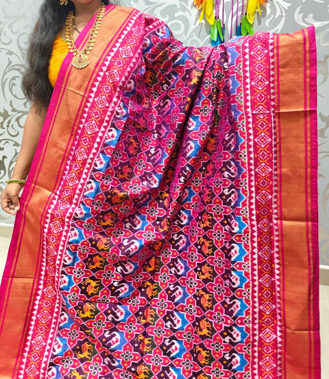 PSVHIDSS4V12BTCD01- Ikat silk saree