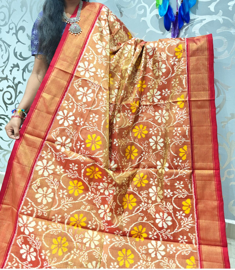 PSPHFTHS4D04CSCD10- Full tissue Ikat silk saree