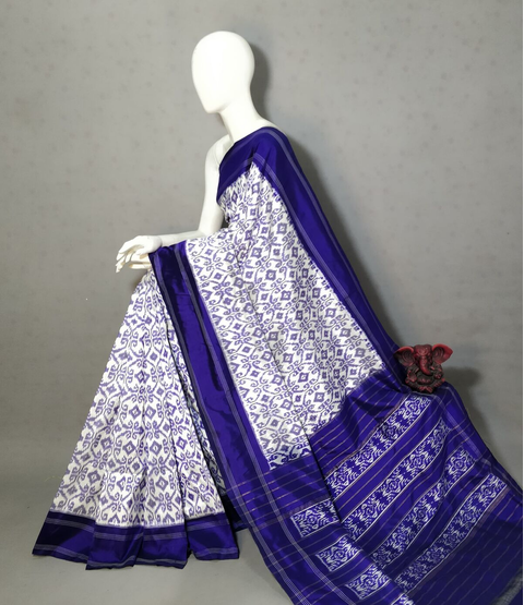 PGMRIDSS4S27BBDC01- Ikat silk saree