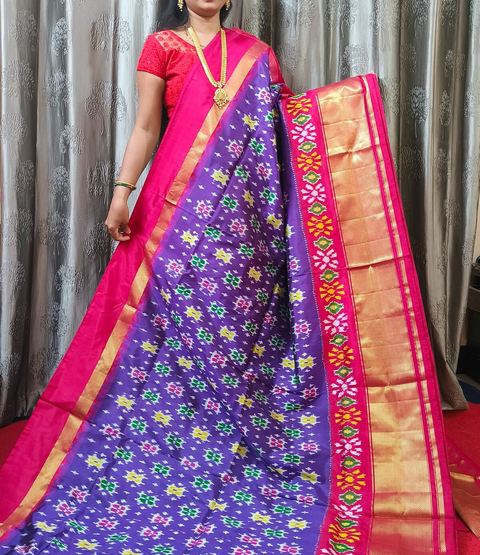 PGMRIDSS4S29BBDC25- Ikat silk saree