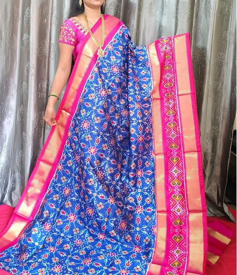 PGMRIDSS4S29BBDC33- Ikat silk saree