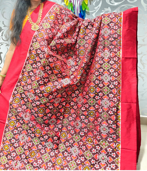 PSVHIDSS4V12BTCD07- Ikat silk saree