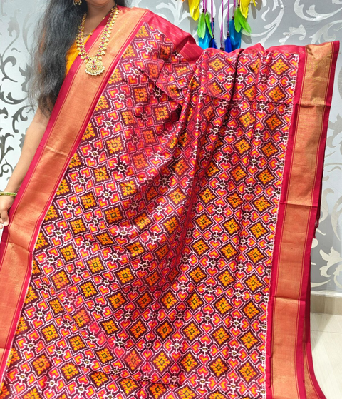 PSVHIDSS4V12BTCD04- Ikat silk saree