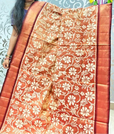 PSPHFTHS4D04CSCD03- Full tissue Ikat silk saree