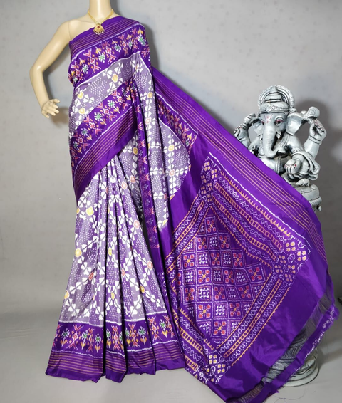 PRIHIDSS4S23BSDD11- Ikat silk saree