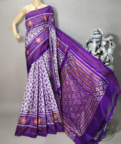 PRIHIDSS4D17BSDC05- Ikat silk saree