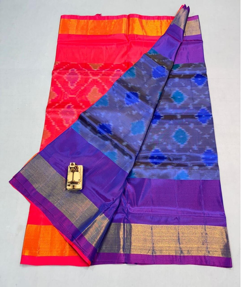 PKHSISSSS4V04ISDC31- Ikat soft silk saree