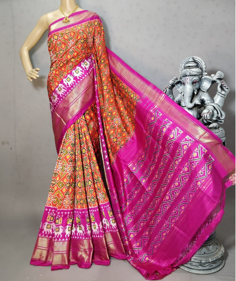 PRIHC3PS4O14NCCD03- Ikat silk saree