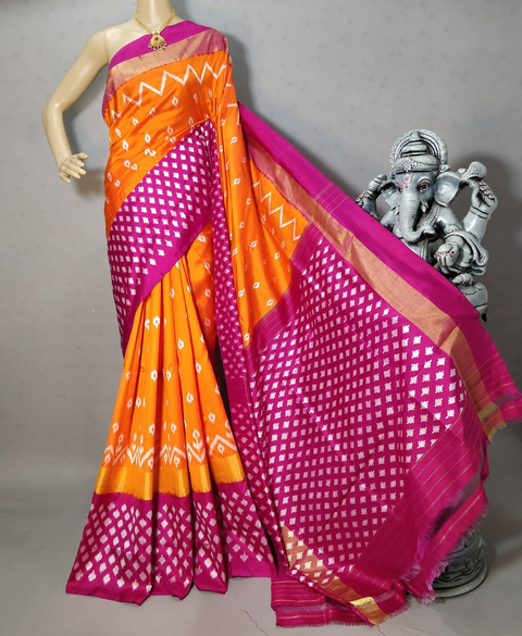 PRIHIDSS4D26TTCD18- Ikat silk saree