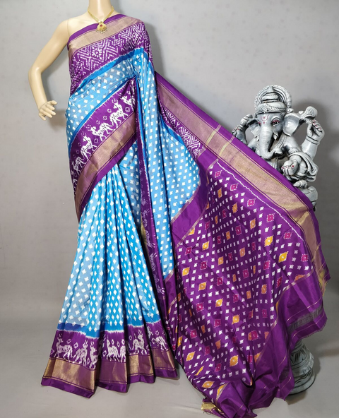 PRIHIDSS4D06TBCC18- Ikat silk saree